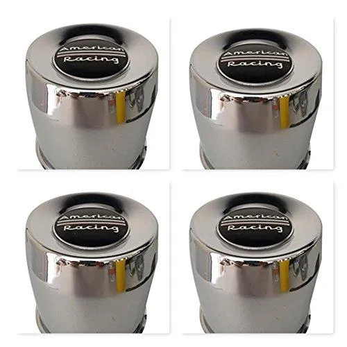 4 Pack American Racing 1515002 899058 Chrome 8 Lug Center Cap