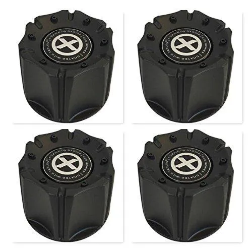 4 Pack American Racing AX181 Artillery SC157B SC-157 S808-07 Black Center Cap