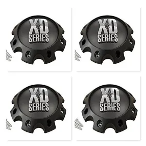 4 Pack KMC XD Series 441 796 797 798 8 Lug Matte Flat Black Short Center Cap 309B170-8H