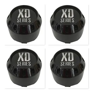 4 Pack KMC XD Series 464K98GB LG1405-22 Gloss Black Center Cap