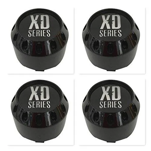 4 Pack KMC XD Series 464K98GB LG1405-22 Gloss Black Center Cap