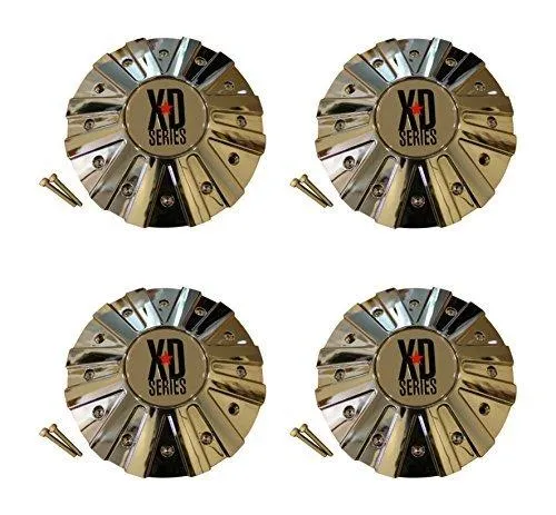 4 x KMC XD Series 778 Monster Chrome Wheel Rim Center Cap 846L215
