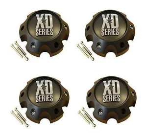 4 x KMC XD Series 796 797 798 Matte Black 5 Lug Wheel Rim Center Cap 1079L145A