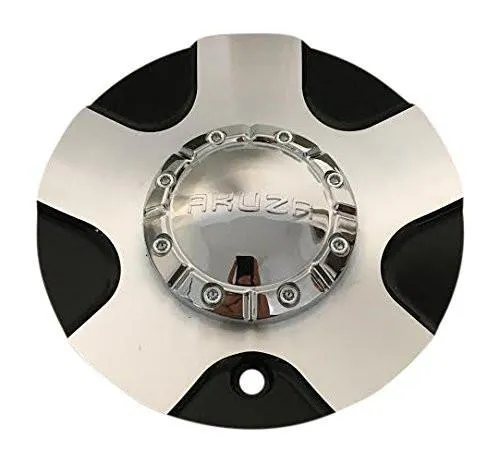 Akuza Wheels EMR455-CAP-B S512-39 Black and Machined Center Cap
