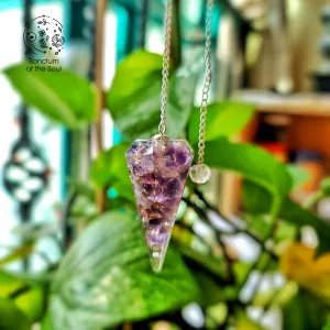 Amethyst in Resin Pendulum