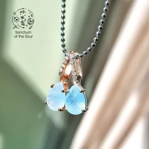 Aquamarine with Zirconia Pendant