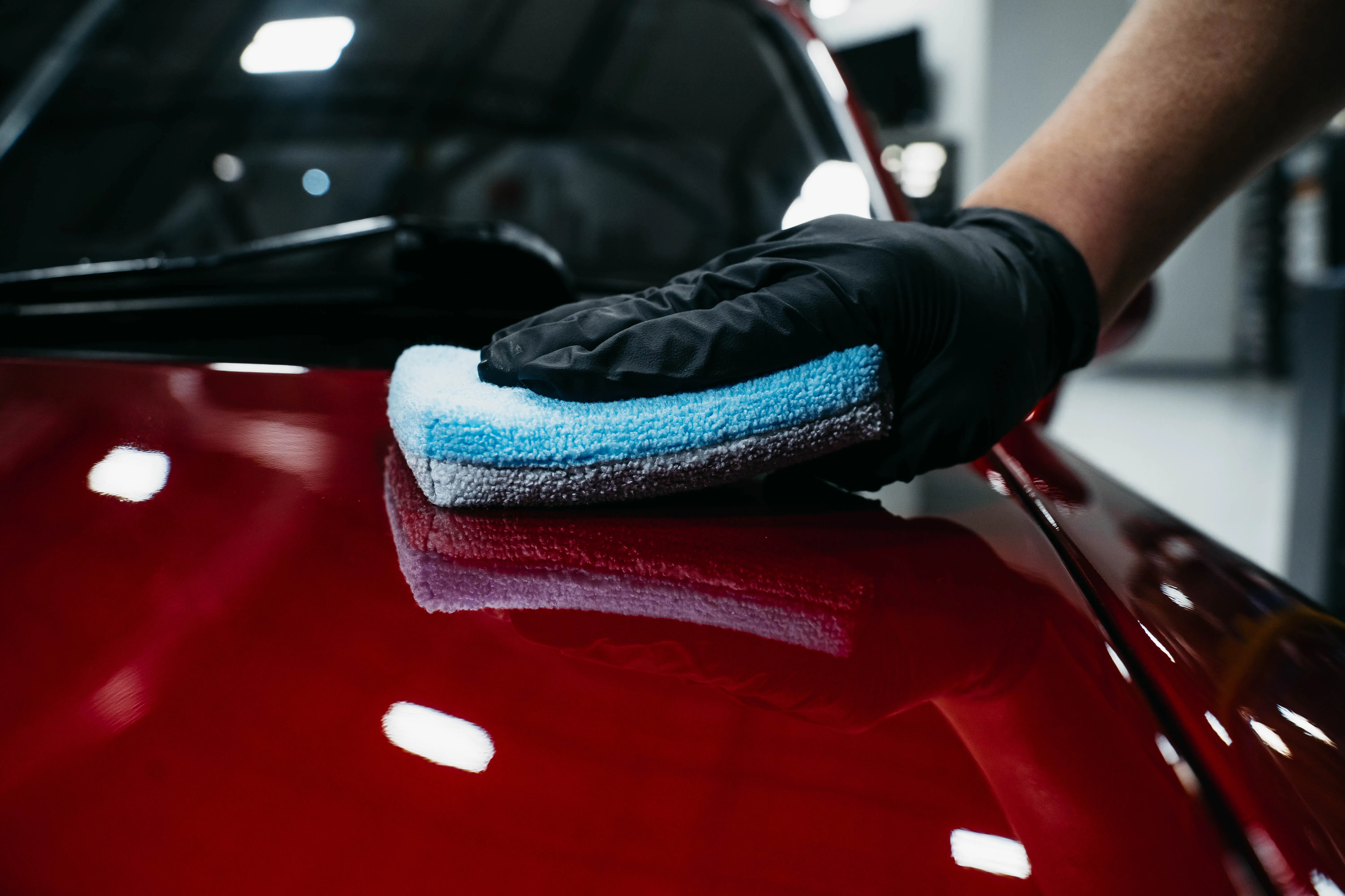 AUTOFIBER Thin Saver Applicator Terry Microfiber Coating Applicator Sponge w/ Plastic Barrier