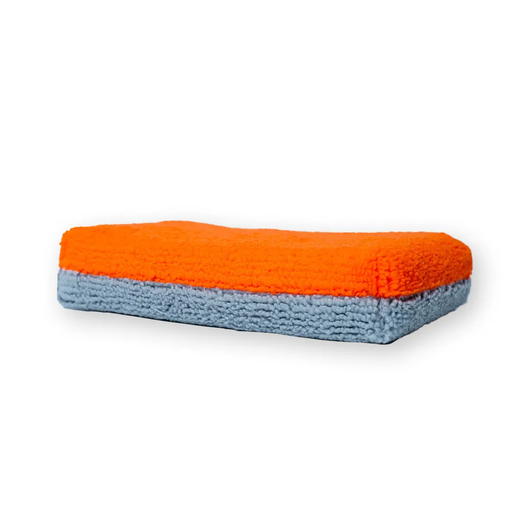 AUTOFIBER Thin Saver Applicator Terry Microfiber Coating Applicator Sponge w/ Plastic Barrier