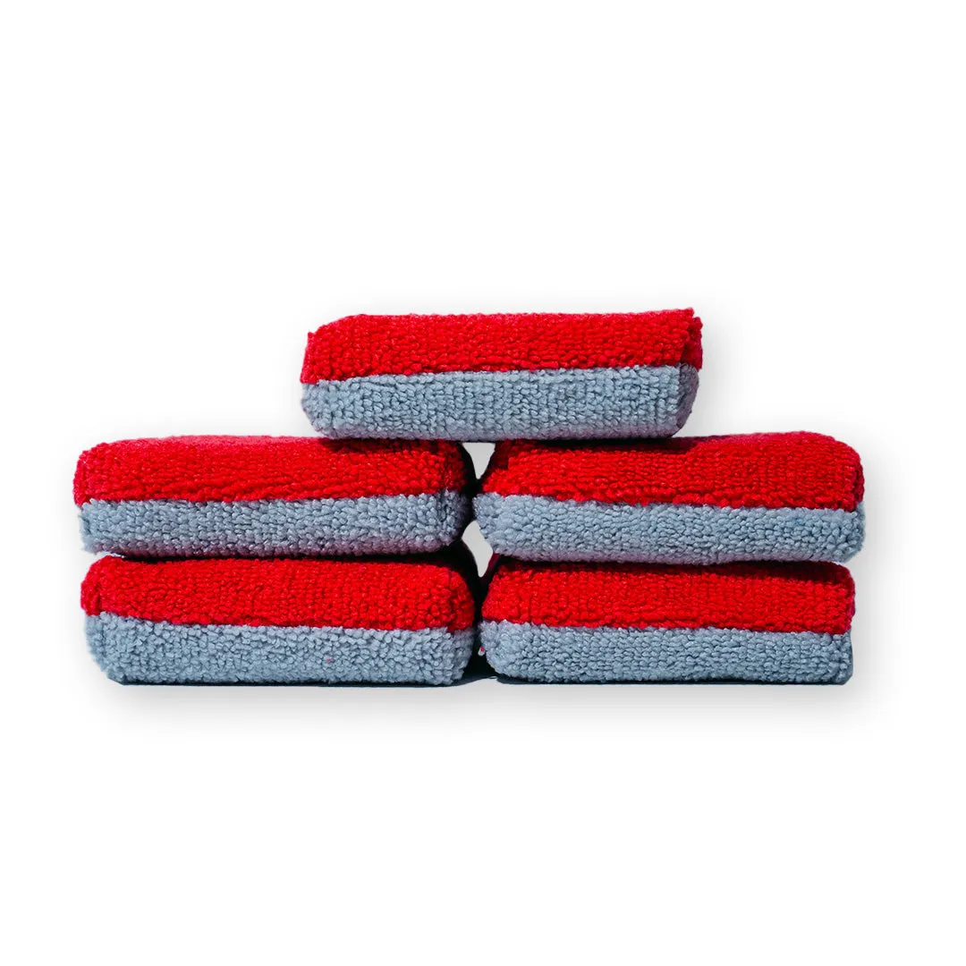 AUTOFIBER Thin Saver Applicator Terry Microfiber Coating Applicator Sponge w/ Plastic Barrier