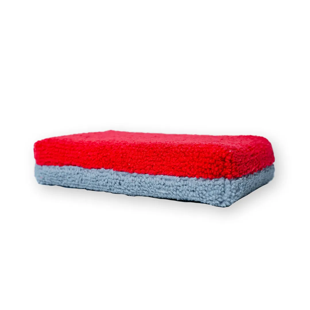 AUTOFIBER Thin Saver Applicator Terry Microfiber Coating Applicator Sponge w/ Plastic Barrier