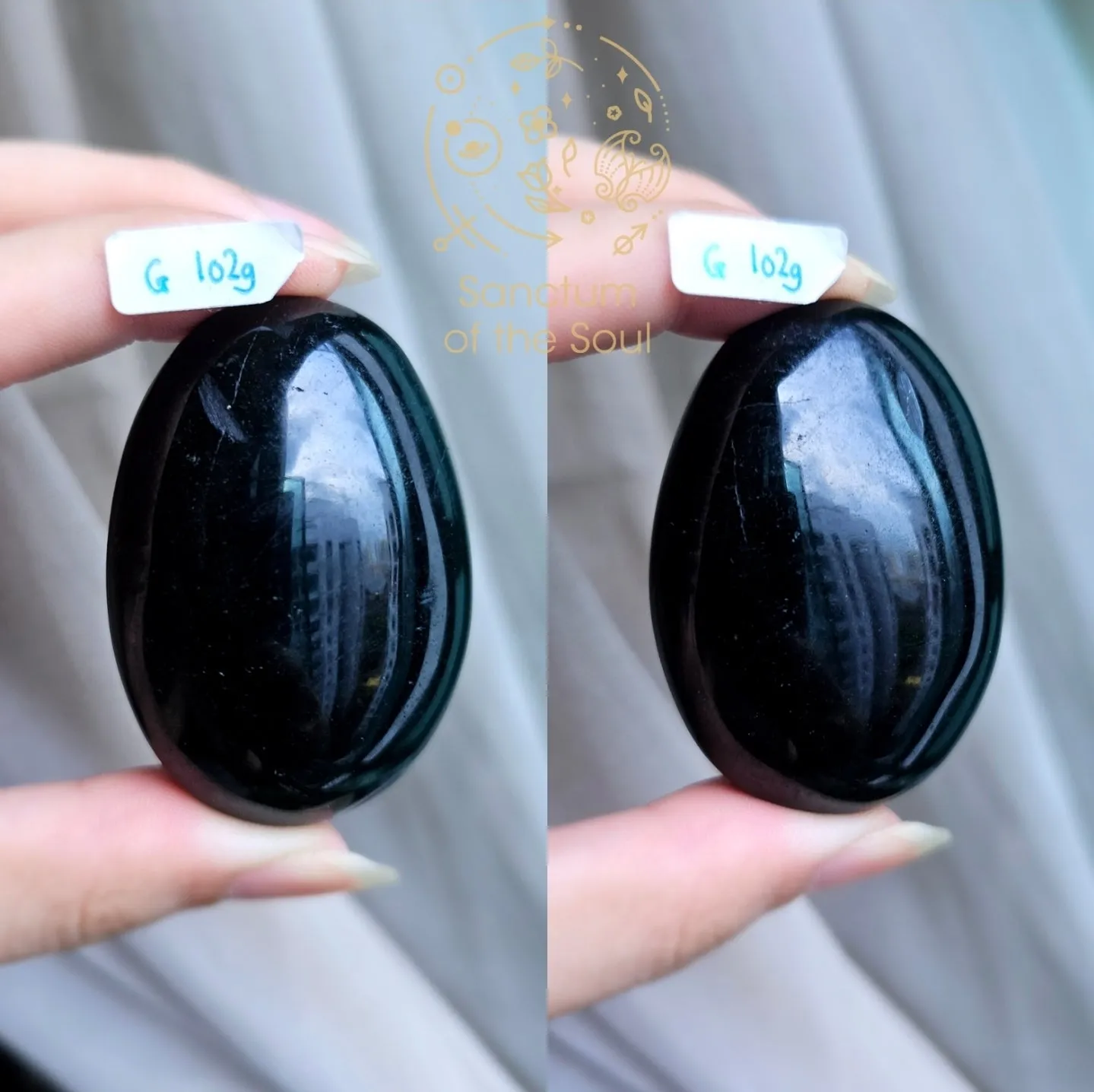 Black Tourmaline Palm Stones (Premium)