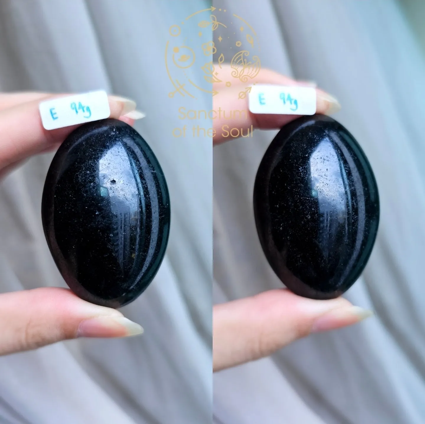 Black Tourmaline Palm Stones (Premium)