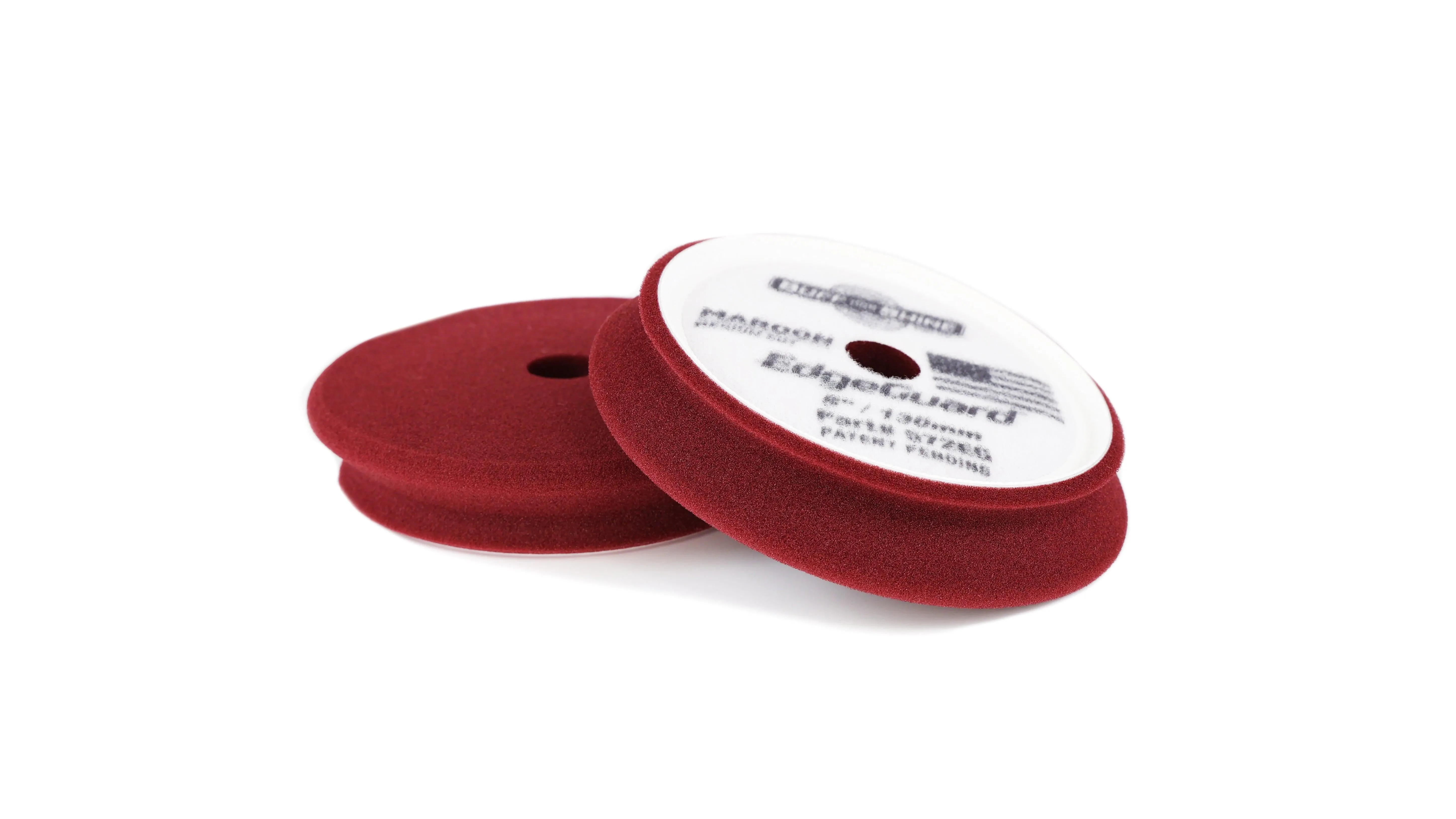 BUFF AND SHINE EdgeGuard Foam Pad, Maroon, Medium Cut, 5" (2 pack)