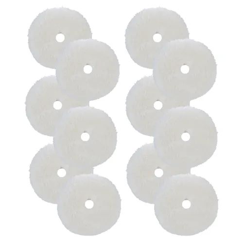 BUFF AND SHINE Natural 100% Knitted Wool Blue Interface (Edge Bevel) Soft Cut Pads