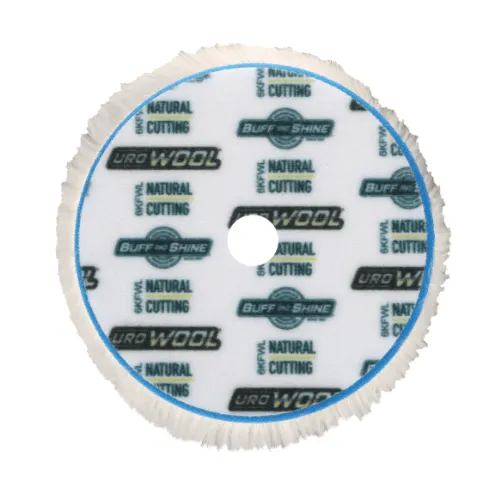 BUFF AND SHINE Natural 100% Knitted Wool Blue Interface (Edge Bevel) Soft Cut Pads