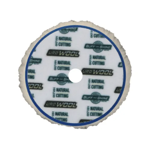BUFF AND SHINE Natural 100% Knitted Wool Blueberry Foam Interface (Edge Bevel) Heavy Pile Cutting