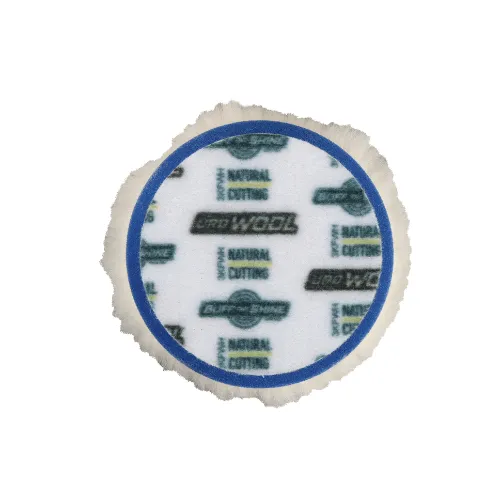 BUFF AND SHINE Natural 100% Knitted Wool Blueberry Foam Interface (Edge Bevel) Heavy Pile Cutting