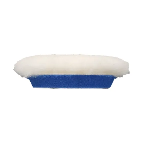 BUFF AND SHINE Natural 100% Knitted Wool Blueberry Foam Interface (Edge Bevel) Heavy Pile Cutting