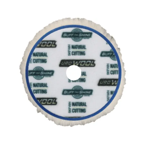 BUFF AND SHINE Natural 100% Knitted Wool Blueberry Foam Interface (Edge Bevel) Heavy Pile Cutting