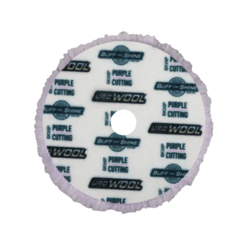 BUFF AND SHINE Purple 100% Knittted Wool Blend Cutting Pads