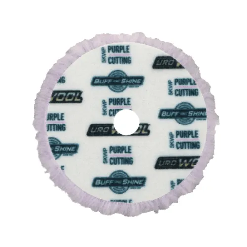 BUFF AND SHINE Purple 100% Knittted Wool Blend Cutting Pads