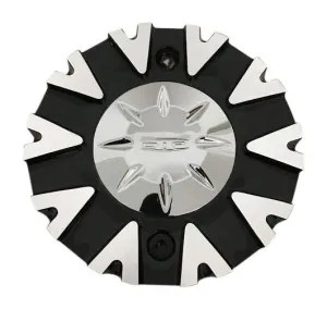 DIP Wheels D67 C10D67M-CAP MCD1591YL01AM Black and Chrome Center Cap