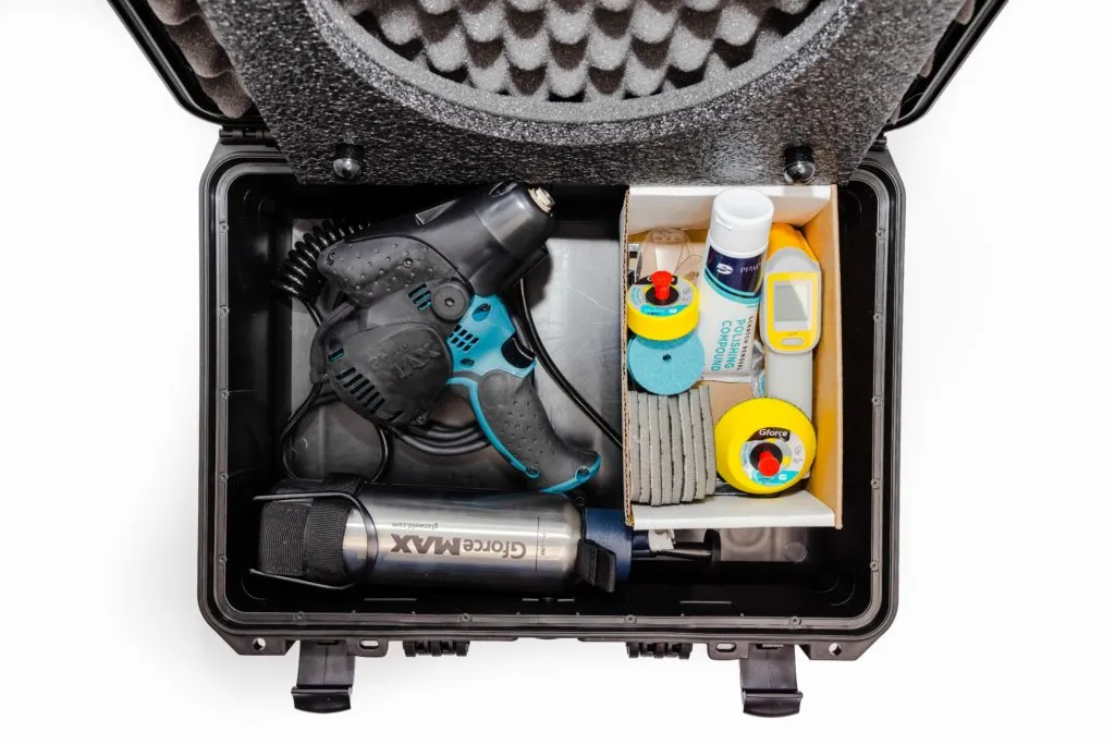 GLASWELD Gforce Max Professional Kit – Advanced Glass Scratch Removal for Shops & Fabricators