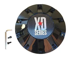 KMC XD SERIES 806 BOMB 451L215-B001 MB452S 451L215 LG1108-11 Black Center Cap