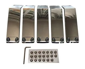 KMC XD Series Rockstar 2 811FIN22244NCHR 22 Inch Chrome Inserts Set of 5