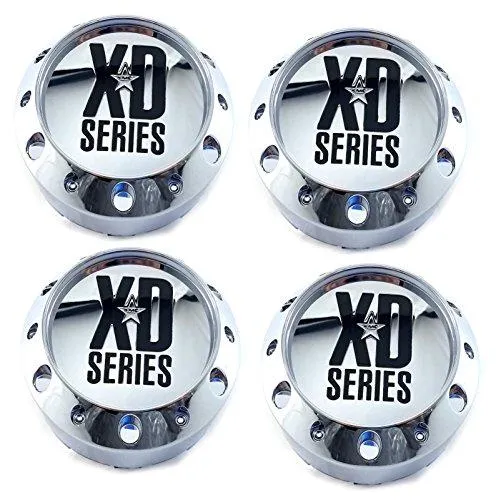 KMC XD Series Set (4pcs) XD Series Chrome Center Cap 464K106 Snap-in KMC XD779 XD786 XD795