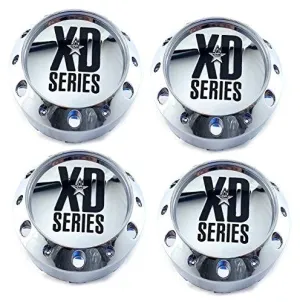 KMC XD Series Set (4pcs) XD Series Chrome Center Cap 464K106 Snap-in KMC XD779 XD786 XD795