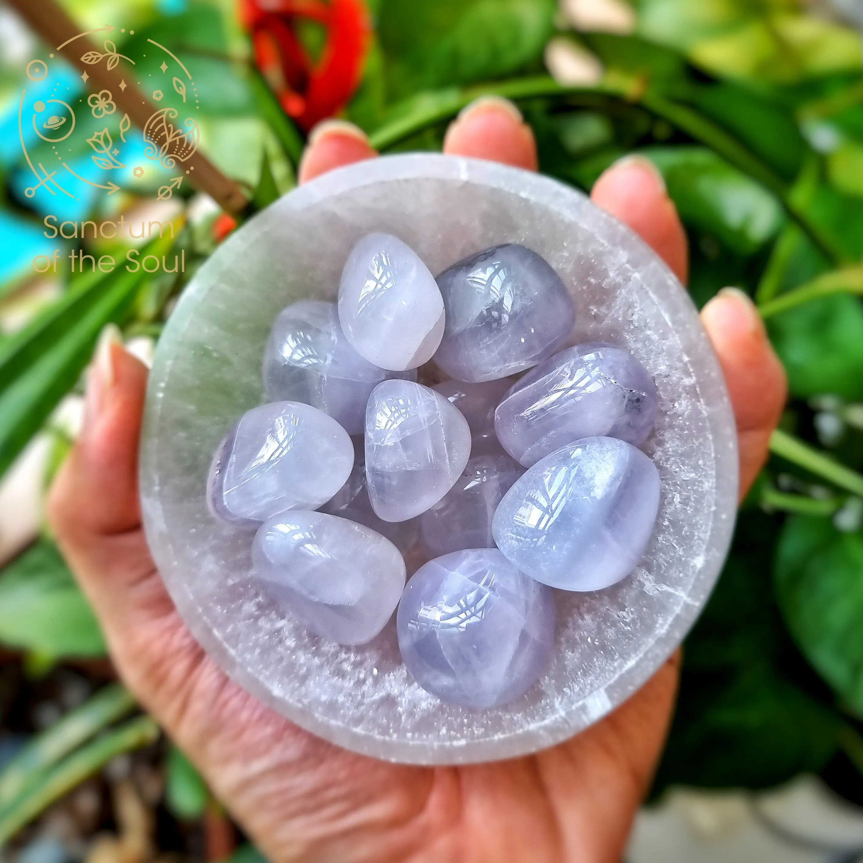 Lavender Yttrium Fluorite Tumbles