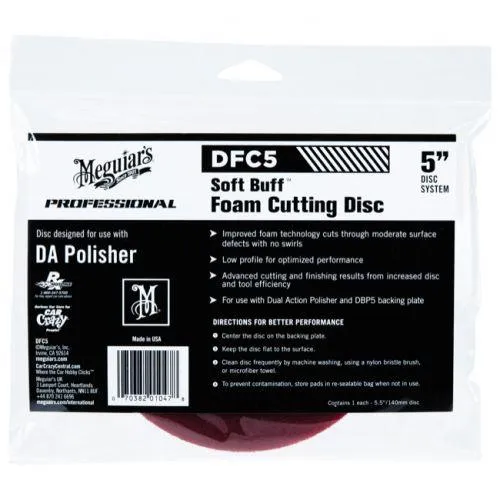 MEGUIAR'S DFC Soft Buff DA Foam Cutting Pad (5 inch)