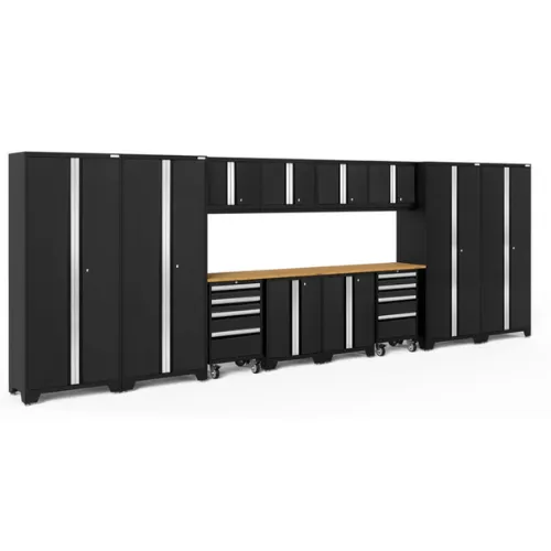 NEWAGE Bold Series 14 Piece Cabinet Set with Tool, Base, Wall Cabinets and 30 in. Lockers