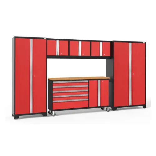 NEWAGE Bold Series 6 Piece Cabinet Set w/ Project Center, Wall Cabinets & Lockers