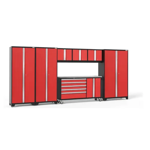 NEWAGE Bold Series 7 Piece Cabinet Set w/ Project Center, Wall Cabinets & Lockers