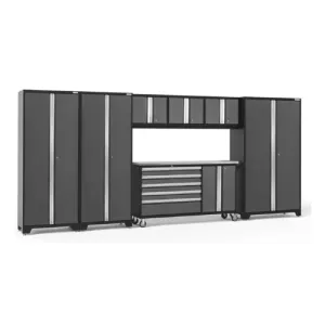 NEWAGE Bold Series 7 Piece Cabinet Set w/ Project Center, Wall Cabinets & Lockers