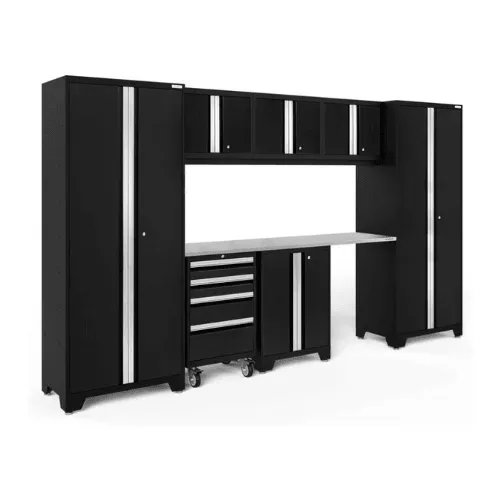 NEWAGE Bold Series 8 Piece Cabinet Set with Tool, Base, Wall Cabinets and 30 in. Lockers