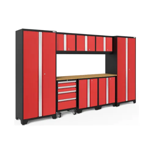 NEWAGE Bold Series 9 Piece Cabinet Set with 2 Base, Tool, Wall Cabinets and 30 in. Lockers
