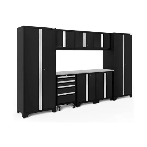NEWAGE Bold Series 9 Piece Cabinet Set with 2 Base, Tool, Wall Cabinets and 30 in. Lockers