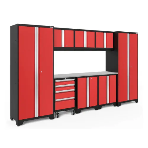 NEWAGE Bold Series 9 Piece Cabinet Set with 2 Base, Tool, Wall Cabinets and 30 in. Lockers