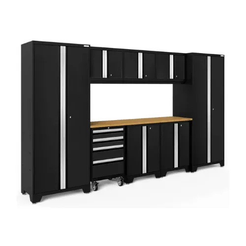 NEWAGE Bold Series 9 Piece Cabinet Set with 2 Base, Tool, Wall Cabinets and 30 in. Lockers