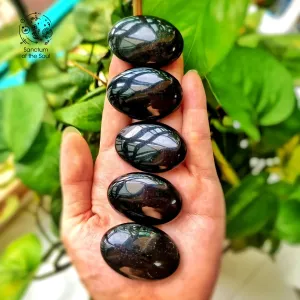Obsidian Palm Stones