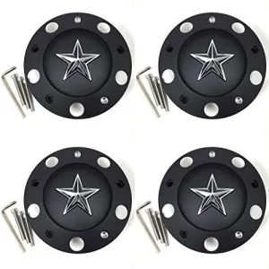 Set (4pcs) KMC XD Series Center Cap KM775 Rockstar Matte Black FWD 371L152YB001