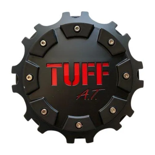 TUFF AT Wheels C6119-8 C6119-6CAP Black and Red Center Cap