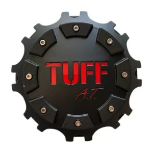 TUFF AT Wheels C6119-8 C6119-6CAP Black and Red Center Cap