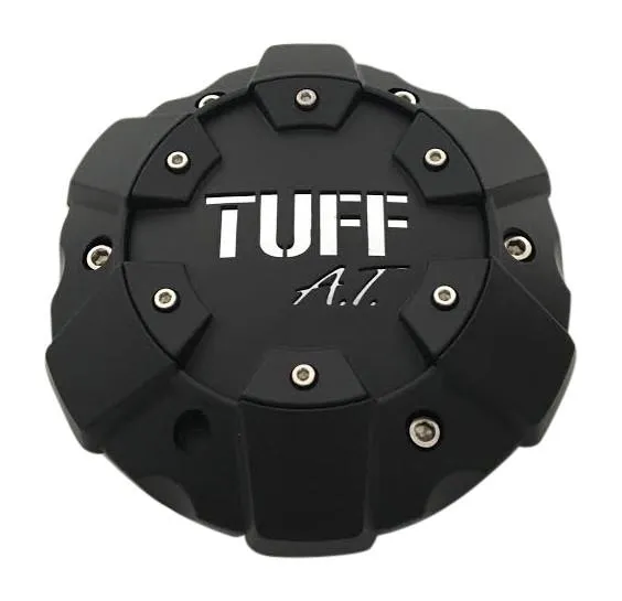 TUFF AT Wheels C611901 Black with Chrome Lettering Center Cap