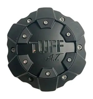 TUFF at Wheels C611901 CB3C C706901 Matte Black Chrome Logo Wheel Center Cap