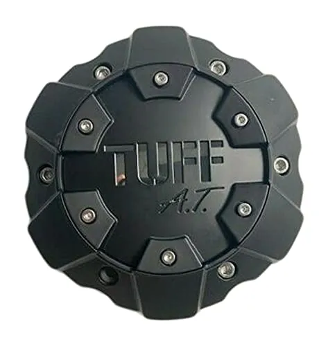 TUFF at Wheels C611901 CB3C C706901 Matte Black Chrome Logo Wheel Center Cap