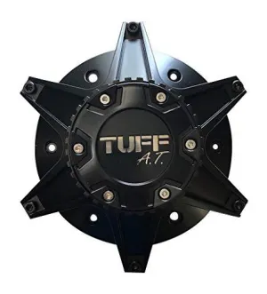 TUFF T12 Wheels C-623801-1 TT12DSBC 5 Lug Satin Black and Chrome Center Cap